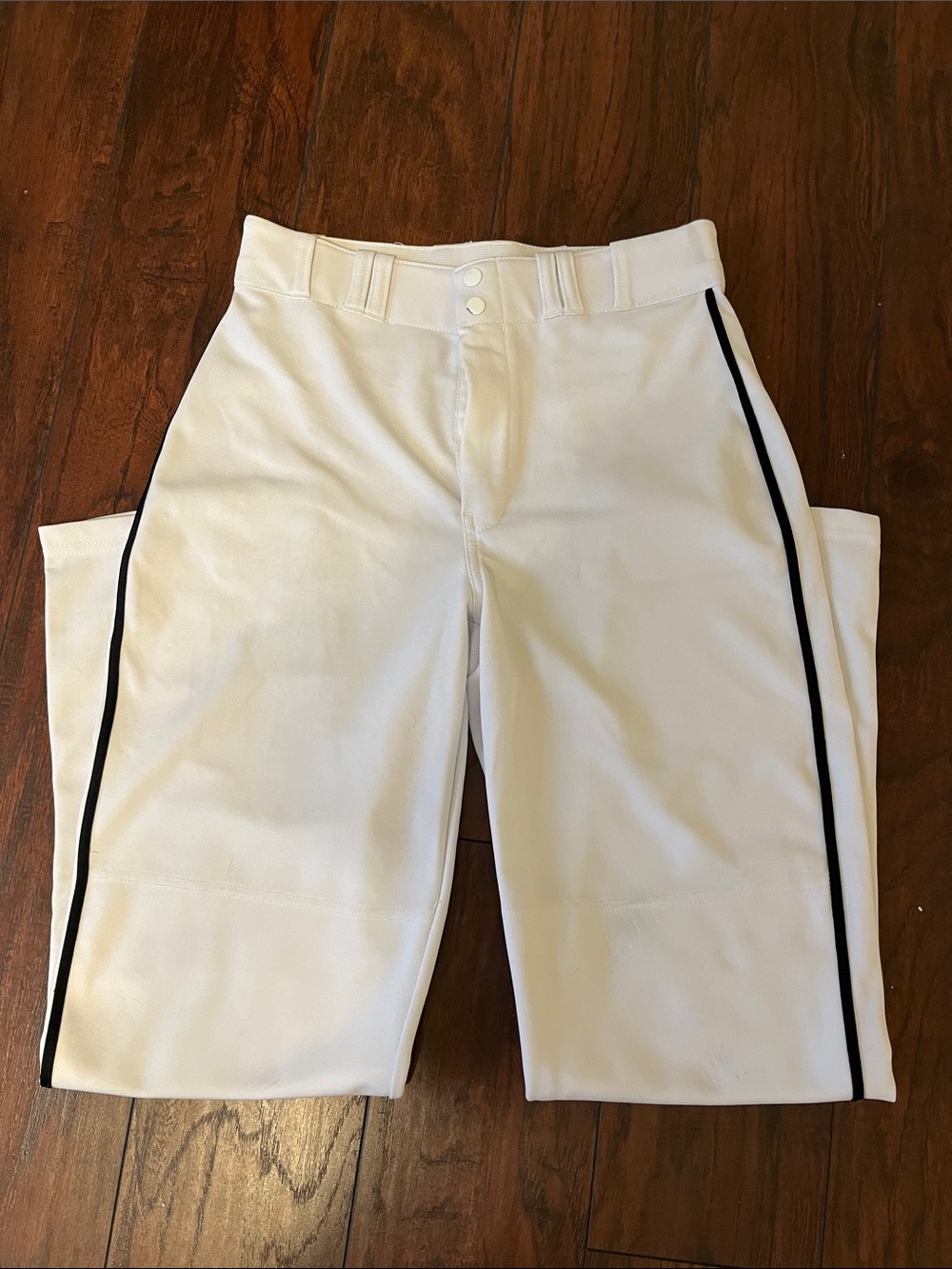 Champro Men's White Baseball Pants with Black Side Stripe